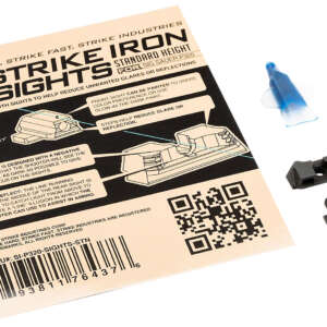 Strike Industries P320SIGHTSSTN Strike Iron Sights  Black/Blank Front Sight Black/Blank Rear Sight Sig Sauer P320 with Rear Dovetail Standard Height