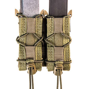 High Speed Gear 11PT02OD TACO Mag Pouch Double OD Green Nylon MOLLE Compatible w/ Pistol