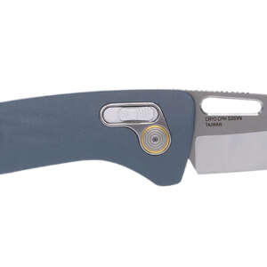 S.O.G SOG12730457 One-Zero XR 3.10" Folding Plain Satin/Polished Cryo CPM S35VN Steel Blade/ Smoke Gray Sculpted Aluminum Handle