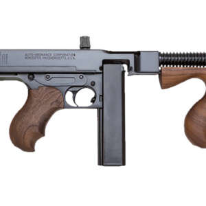 Thompson T1B14 1927A-1 Deluxe 45 ACP Caliber with 16.50" Barrel, 20+1 Capacity (Stick), Blued Metal Finish, Walnut Removable Fixed Stock & Wood Grip Right Hand