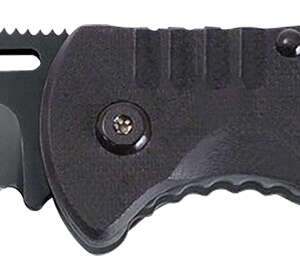 S.O.G SOG-FF11-CP Salute  3.62" Folding Clip Point Plain Black Hardcased 8Cr13MoV SS Blade Black G10 Handle Includes Belt Clip