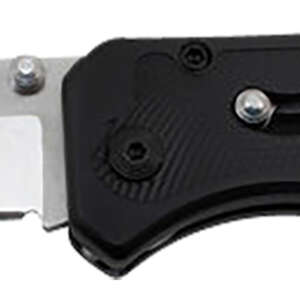 S.O.G SOGFLA1001CP Flare  3.50" Folding Plain Clip Point Satin Polished/Black GRN Handle