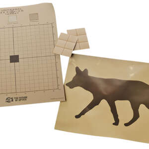 ATN ACMKIRTGCY Thermal Target Kit Coyote Paper 30" x 24" Brown Includes 12 Plasters/2 Targets