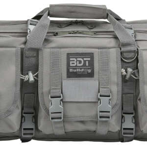 Bulldog BDT6037SG BDT Tactical Double 37" Seal Gray Nylon, 3 Accessory Pockets, Deluxe Padded Backstraps Lockable Zippers, Padded Internal Divider