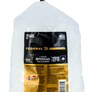 Federal 12P18 Podium Wad Premium 12Gauge 1 1/8oz White Plastic 500/ 10