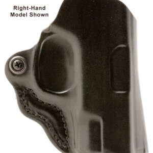 DeSantis Gunhide 019BB7WZ0 Mini Scabbard  OWB Black Leather Belt Slide Fits Springfield Prodigy w/wo Red Dot Fits 4.25" Barrel Left Hand