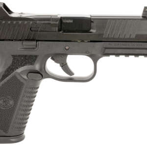 FN 66101377 510 Tactical Full Size 10mm Auto 10+1, 4.71" Black Target Crown/Threaded Steel Barrel, Black PVD Optic Cut/Serrated Slide & Polymer Frame w/Picatinny Rail,  Ambidextrous