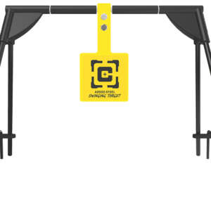 Caldwell 1187590  Swinging Rifle Black/Yellow AR500 Steel Hanging Standing Includes Ground Stakes