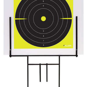EZ-Aim 15309 Portable Range Target Stand  Black Steel 18" W x 19" H Includes 2 Adhesive Targets