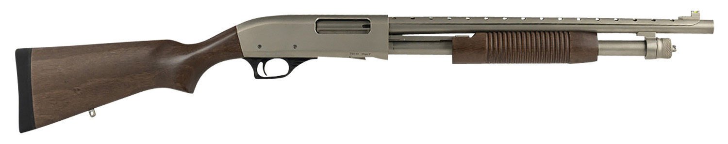 Tokarev USA 21000409 TX3 12 Gauge 18.50" 3" 5+1, Nickel Metal Finish, Turkish Walnut Stock, Fiber Optic & Ghost Ring Sight (Accepts Mossberg 590 Furniture)