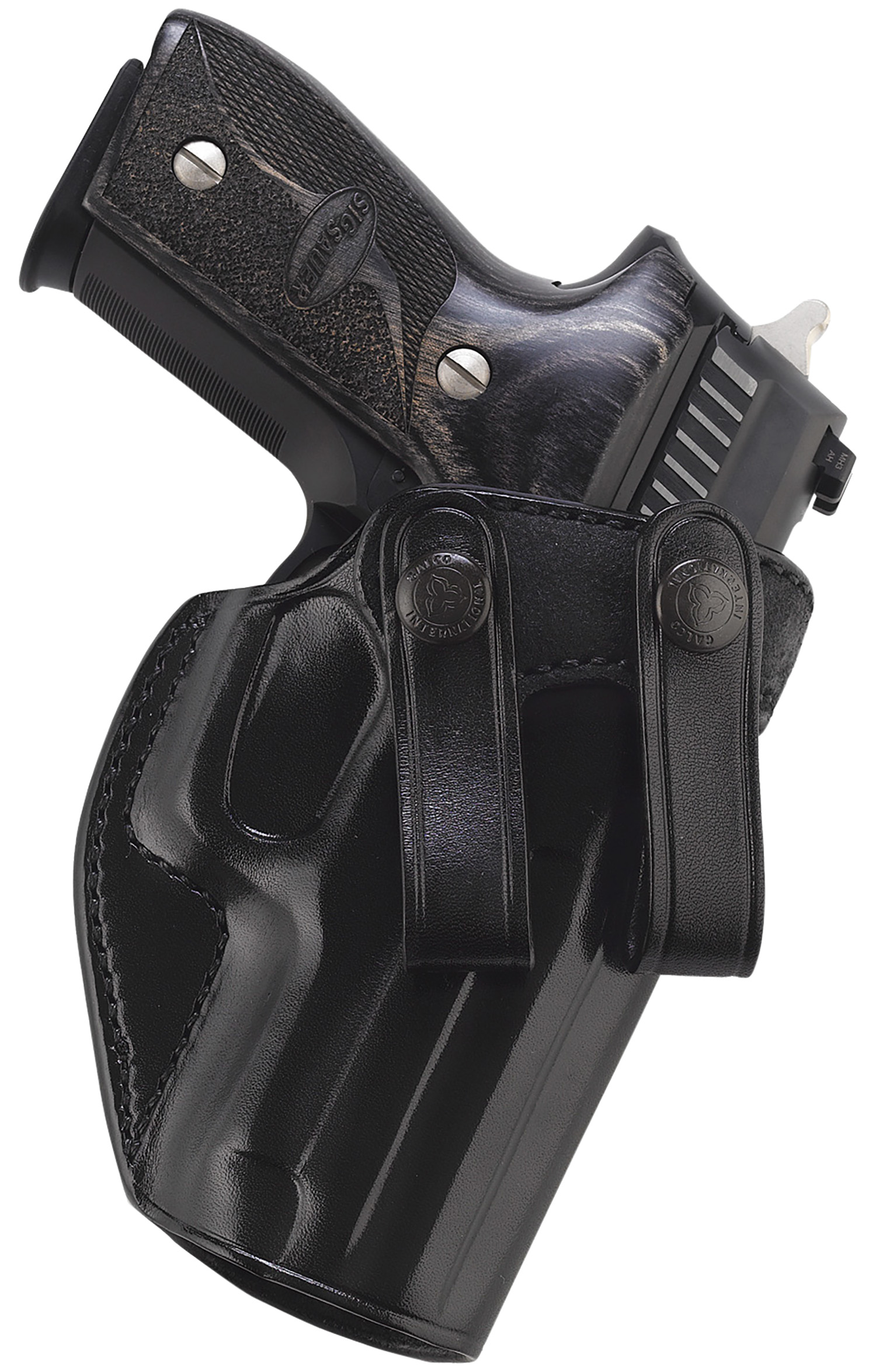 Galco SUM838B Summer Comfort IWB Black Leather Belt Loop Fits Glock 42/Sig P365 SAS/STD/.380 Right Hand