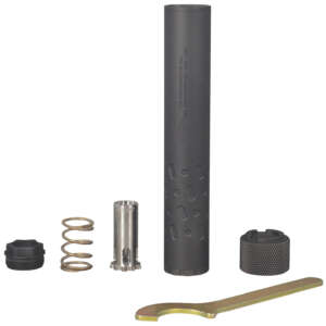 Yankee Hill 206528 Sidewinder M2  9mm Luger 1.375" Black Stainless Steel Aluminum 1/2"-28 tpi