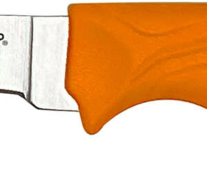 AccuSharp 734C AccuZip  4" Fixed Plain Stainless Steel/ Blade Blaze Orange Ergonomic Anti-Slip Rubber Handle