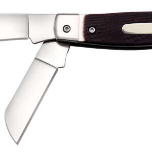 Cold Steel CSFLSTKMN Stockman  2"/2.30"/3.50" Folding Clip/Sheepsfoot/Spey Plain 8Cr13MoV SS Blade/Rough Black w/Polished Bolsters Bone Handle