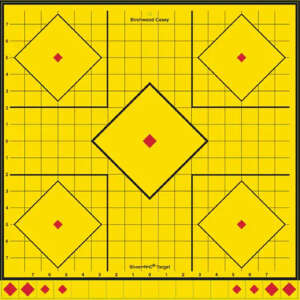 Birchwood Casey LRSIT-5PK Long Range  Self-Adhesive Paper Yellow 17.75" 5-Diamond 5 Pack