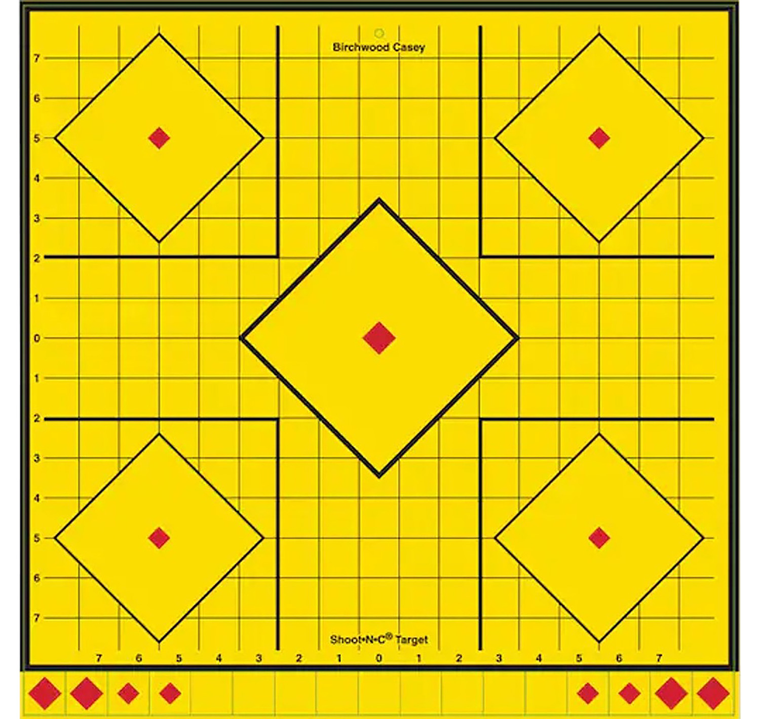 Birchwood Casey LRSIT-5PK Long Range Self-Adhesive Paper Yellow 17.75" 5-Diamond 5 Pack