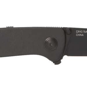 S.O.G SOG11150143 Twitch III 3.10" Folding Drop Point Plain Black TiNi 154CM SS Blade, Black Aluminum Handle