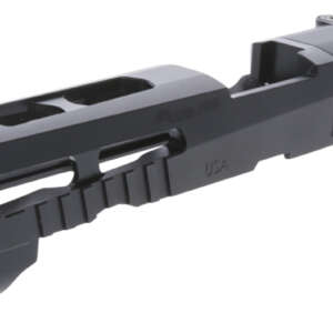 Rival Arms RARA10G306A Precision Slide A1 Black QPQ Steel, Ported, Front & Rear Serrations, RMS Optic Cut Fits Glock 43/43X