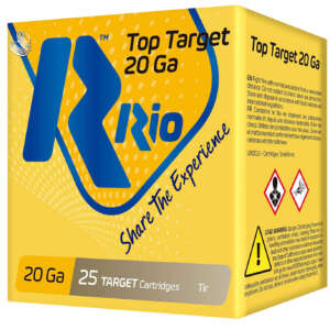 Rio Ammunition TT209 Top Target  20 Gauge 2.75" 7/8 oz 9 Shot 25 Per Box/ 10 Case