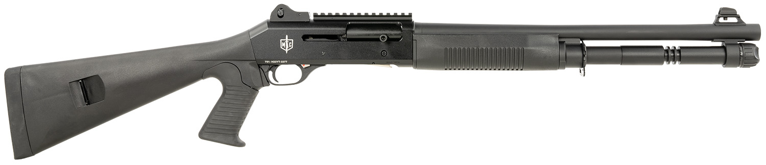 MAC 21000120 1014 12 Gauge 3" 5+1 18.50", Black, Synthetic Furniture, Fixed Pistol Grip Stock, Ghost Ring Sight, Optics Mount, 3 Chokes