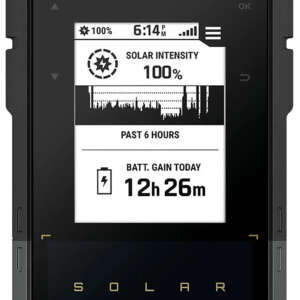 Garmin 0100278200 eTrex Solar GPS/Smart Features, 28MB Memory Black 2.20" Transflective/Monochrome Display, Compatible w/Garmin Explore App