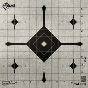 EZ-Aim 15795 Grid Bullseye Adhesive Thermal ID Bullseye Paper 12" x 12" Gray