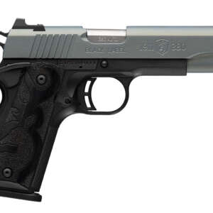 Browning 051992492 1911 Black Label Full Size Frame 380 ACP 8+1 4.25" Matte Stainless Steel Barrel, Northern Lights Cerakote Serrated Steel Slide, Matte Black Polymer Frame, Black Polymer Grip