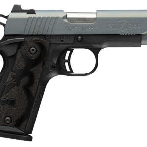 Browning 051993492 1911 Black Label Compact Frame 380 ACP 8+1 3.63" Matte Stainless Steel Barrel, Northern Lights Cerakote Serrated Steel Slide, Matte Black Polymer Frame, Black Polymer Grip