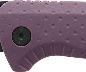 S.O.G SOG13110443 Adventure LB 3.50" Folding Drop Point Plain Black TiNi 5Cr15MoV Blade, Dark Purple Textured GRN Handle