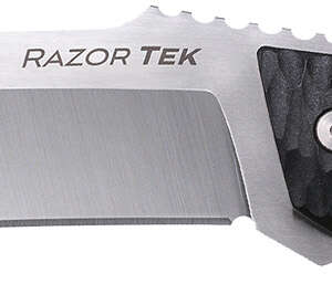 Cold Steel CSFX65RZR Razor Tek  EDC 6.50" Fixed Clip Point Plain Satin 4116 Krupp SS Blade, 6.13" Black Textured