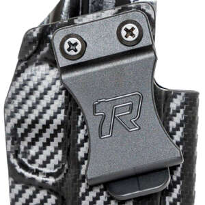 Rounded Gear GLKG43CFRHVAR Kydex  IWB Black Kydex Fits Glock 43 Belt Clip Right Hand