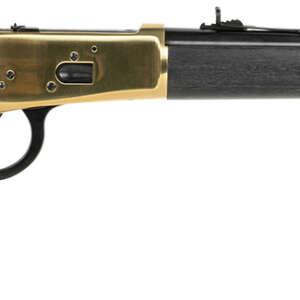 Heritage Mfg H9235718G 92  357 Mag 8+1 18" Black Steel Barrel, Gold PVD Stainless Steel Receiver, Black Fixed Wood Stock