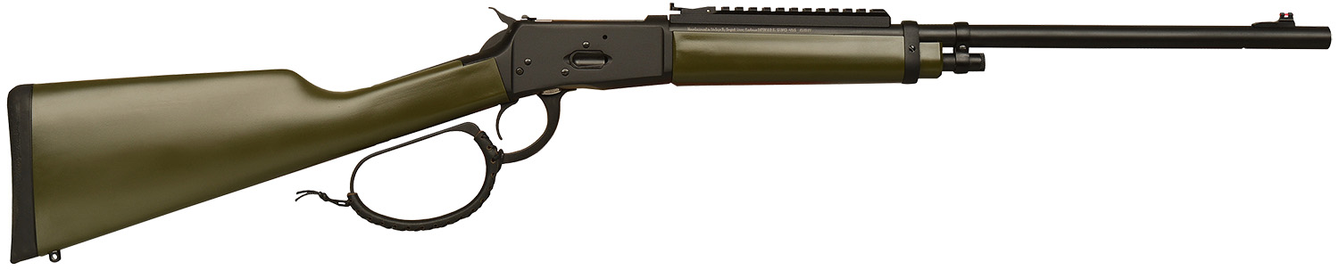 Gforce Arms GFLVR357OD Saddlehorn 357 Mag 10+1 16.50" Black Steel Barrel, Black Picatinny Rail Aluminum Receiver, Fixed Green Synthetic Stock