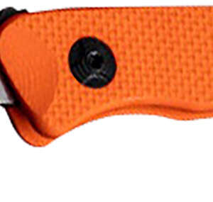 Hogue 35834 Expel  2.50" Folding Scalpel Plain Satin High Carbon Steel Blade, Blaze Orange Textured G10 Scales/SS Handle