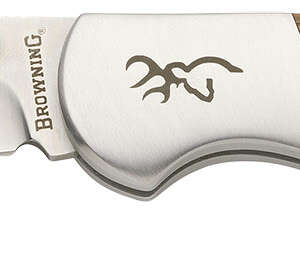 Browning 3220533 Sage Creek  Large 3.50" Folding Drop Point Plain Satin 9Cr18MoV SS Blade, Brown Zebra Wood Handle
