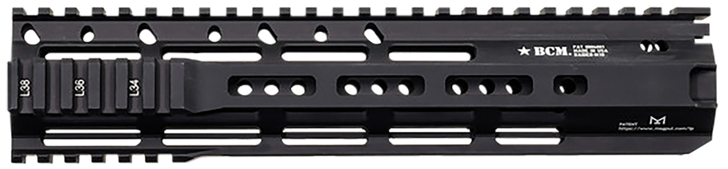 BCM RAIDERM10556BL RAIDER-M13 Rail Black Anodized 10.00" M-LOK Free-Floating Style Made of Aluminum for AR-Platform