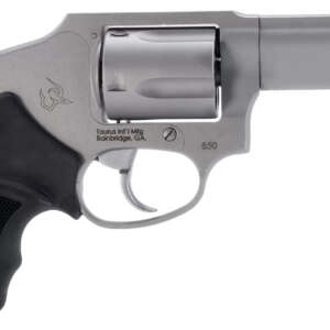 Taurus 2-850139 850  Small 38 Special 5 Shot 3" Matte Stainless Steel Barrel & Cylinder, Matte Stainless Steel Frame, Black Rubber Grip, Transfer Bar Safety, Concealed Hammer
