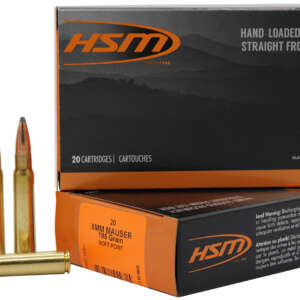 HSM 8MAUSER5N   8mmMauser 195gr Soft Point 20 Per Box/20 Case
