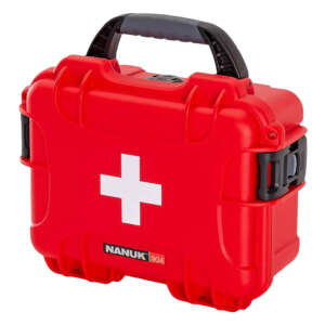 Nanuk 904S000RDPA0FSA01 First Aid Case  Waterproof Red NK-7 Resin