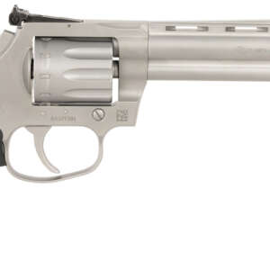 Colt Mfg KCOBRA22SM6RFO King Cobra Target 22 LR 6 Shot 6" Matte Stainless Steel Vent Rib Barrel, Matte Stainless Stainless Steel Frame & Cylinder, Black Hogue Overmolded Grip, Exposed Hammer