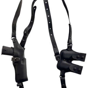 1791 Gunleather NSS1SBLVR  Optic Ready Shoulder Vertical Black Fits 1911 Right Hand