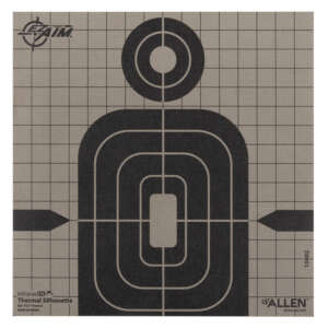 Allen 15802 Thermal Target  Silhouette Hanging Paper 8" x 8" Black/Gray
