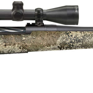 Mossberg 28257 Patriot Super Bantam w/Optic 350 Legend 4+1 22" Matte Blued Fluted Threaded Barrel, Matte Blued Drilled & Tapped Receiver, Adj LOP TrueTimber Strata Synthetic Stock, 3-9x40mm Duplex