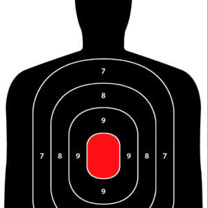 Pro-Shot SILH8PK SplatterShot  Hanging Heavy Paper 12" x 18" Black/Red 8 Pack
