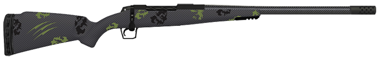 Fierce Firearms TWTROG65PRC24BF Twisted TI Rogue 6.5 PRC 24" Black Cerakote Steel Threaded Barrel, Black Cerakote Drilled & Tapped Titanium Receiver, LR Negative Comb Forest Camo Carbon Fiber Stock