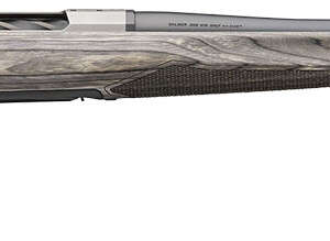 Browning 036092294 X-Bolt 2 Hunter Full Size 6.5 PRC 3+1 24" Matte Blued Threaded Sporter Barrel, Drilled & Tapped Stainless Steel Receiver, Fixed Gray Laminate Stock, Radial Muzzle Brake