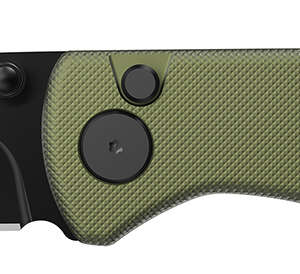 Outdoor Edge DK1C Dirk  3.25" Folding Drop Point Plain Black Oxide 8Cr13MoV SS Blade Green Anodized
