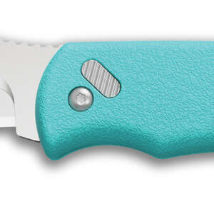 Outdoor Edge RMS222C RazorMini  2.20" Folding Plain 420J2 SS Blade Aqua ABS Polymer Handle