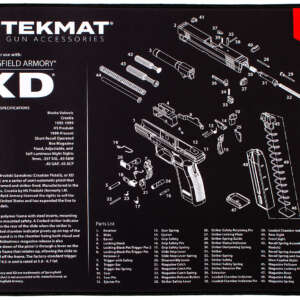 TekMat TEKR20XD Springfield Armory XD Ultra 20 Cleaning Mat Black/White Rubber 15"x20" Springfield Armory XD Parts Diagram