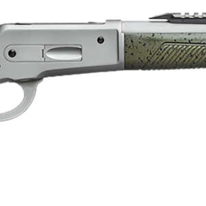 Davide Pedersoli 010G732457 Boarbuster Guidemaster-X 45-70 Gov 5+1 19" Silver Cerakote Threaded Barrel & Receiver w/Picatinny Rail, Green Adj Cheek Riser Synthetic Stock